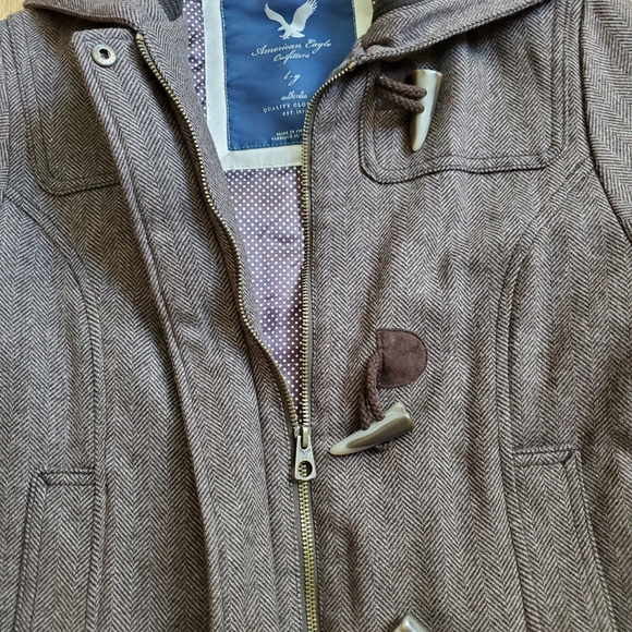 New American Eagle Outfitters Wool Blend Toggle Jacket Bomber Women’s Size L - Picture 8 of 9